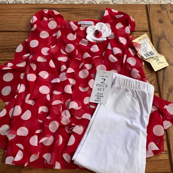 Rare Too girls ladybug outfit size 5 - Picture 2 of 11